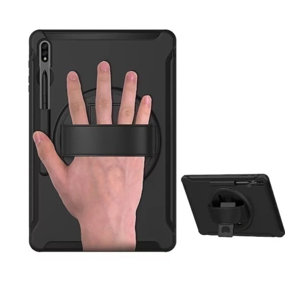 PROTECTION Hand Strap Series Case for Samsung Galaxy Tab S8+ - Black